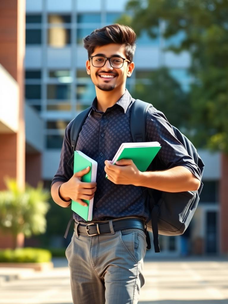 Student with bag